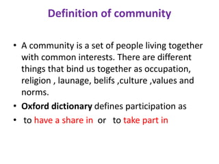 Community participation | PPTX