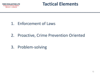 Tactical Elements Enforcement of Laws Proactive, Crime Prevention Oriented Problem-solving  