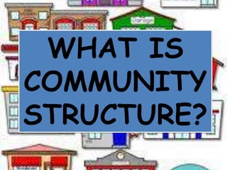 WHAT IS
COMMUNITY
STRUCTURE?
 