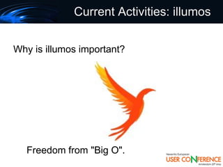 Current Activities: illumos


Why is illumos important?




  Freedom from "Big O".
 