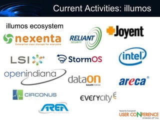Current Activities: illumos
illumos ecosystem
 