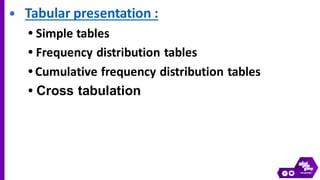 data presentation tabular and graphical methods | PDF