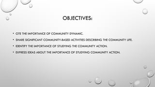 Community 1.Subject Title: Community Engagement, Solidarity, and ...