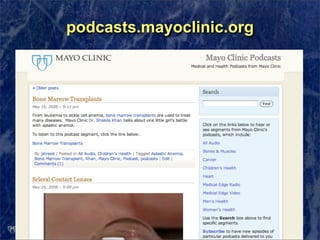 podcasts.mayoclinic.org




                          23
 