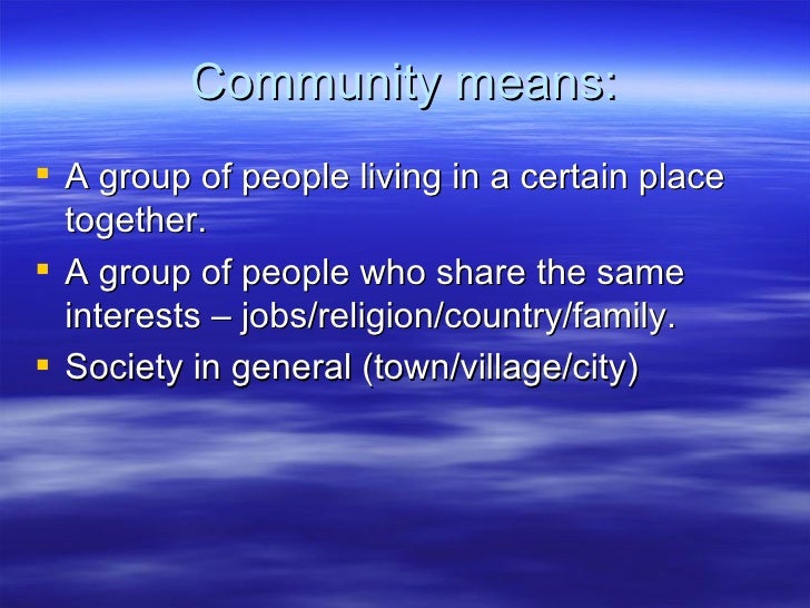 Community