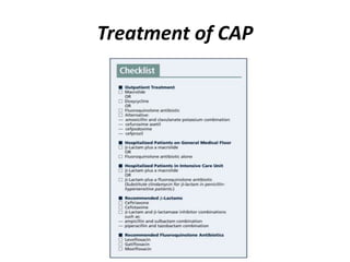 Treatment of CAP
 