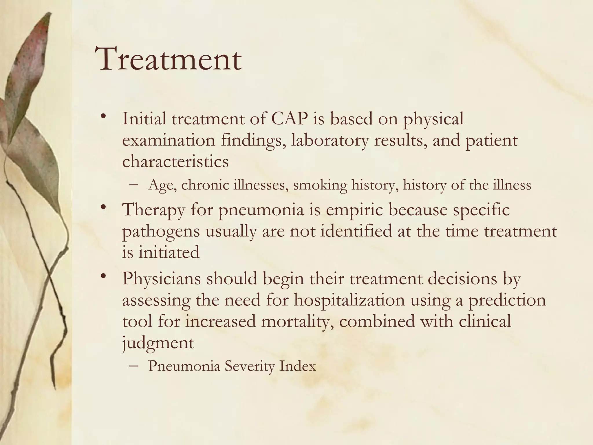 Community acquired pneumonia (cap) | PPT