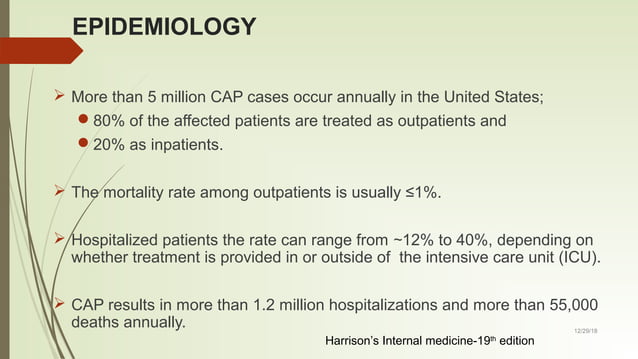 Community acquired pneumonia cpg 2016 | PPT | Lung and Respiratory ...
