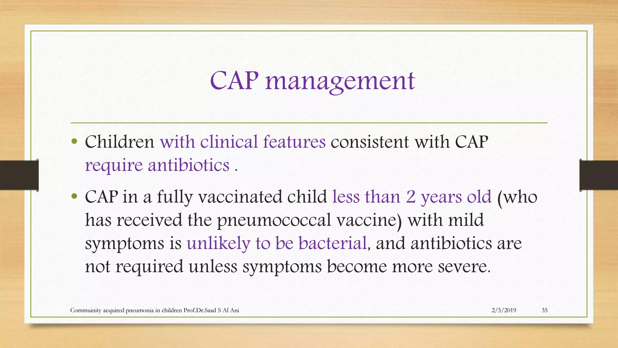 Community acquired pneumonia in children (1) | PPTX
