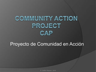 Proyecto de Comunidad en Acción
D. Cadillo Vásquez - 2016
 