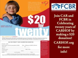 Join CAR and FCBR in Celebrating twenty years of CARHOF by making a $20 donation!CARHOF.org for moreinfo!