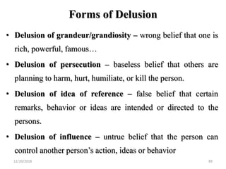 Delusion Reference Community and hospital psychiatric nursing | PPTX
