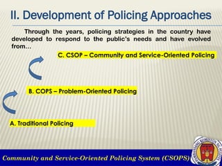 Comprehensive Overview of the Community and Service-Oriented Policing ...