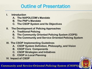 Comprehensive Overview of the Community and Service-Oriented Policing ...