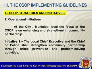 Comprehensive Overview of the Community and Service-Oriented Policing ...