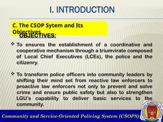 Comprehensive Overview of the Community and Service-Oriented Policing ...