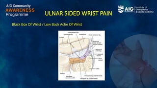 ULNAR SIDED WRIST PAIN
Black Box Of Wrist / Low Back Ache Of Wrist
 