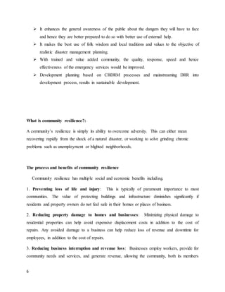 Community Based Disaster Risk Management Docx