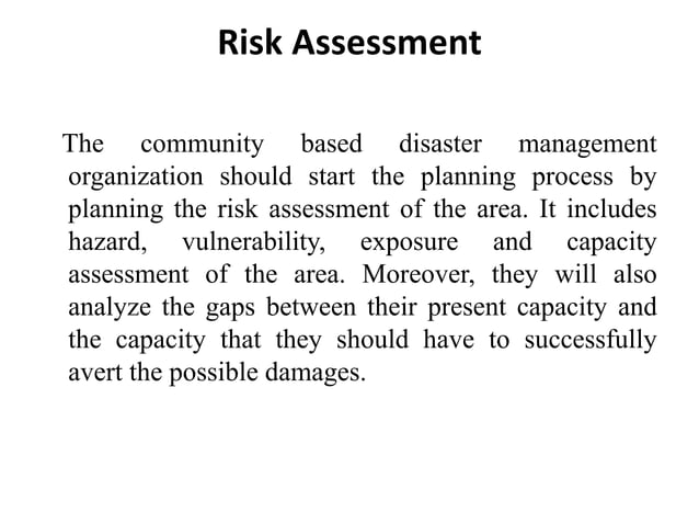 Community based disaster risk management approaches | PPTX