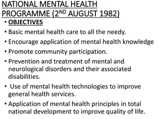 Community based mental health agencies and services | PPTX