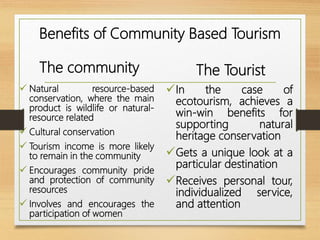 Presentation on Community Based Tourism By Md Shaifullar Rabbi | PPTX