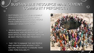 Community based water resource management | PPT