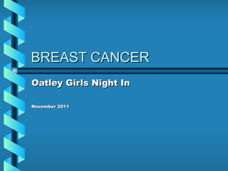 BREAST CANCER Oatley Girls Night In November 2011 