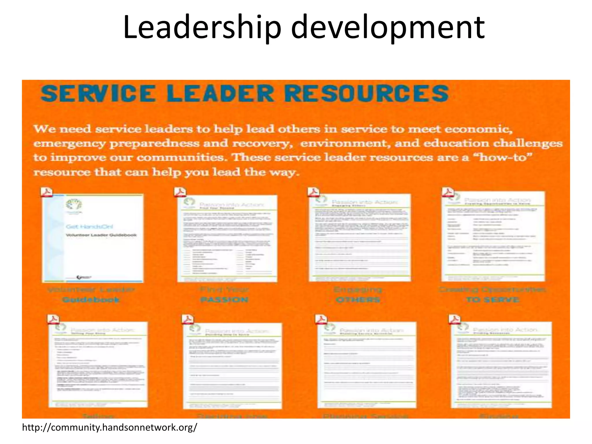 Leadership developmenthttp://community.handsonnetwork.org/