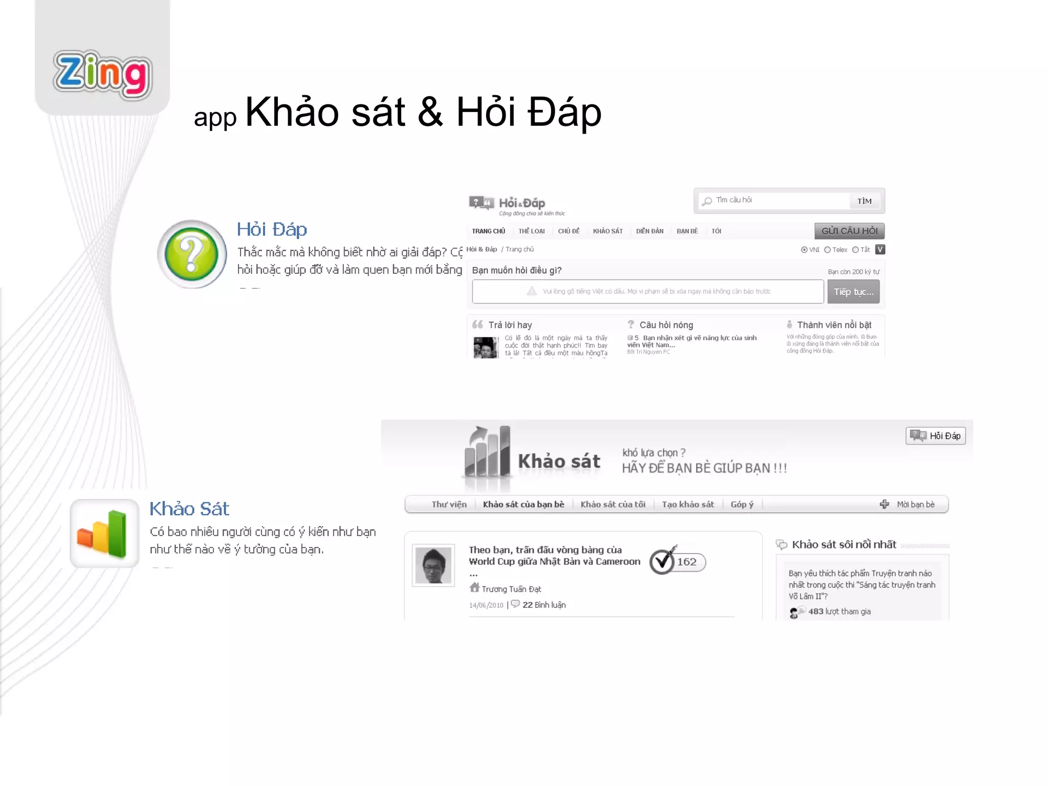 app  Khảo sát & Hỏi Đáp 