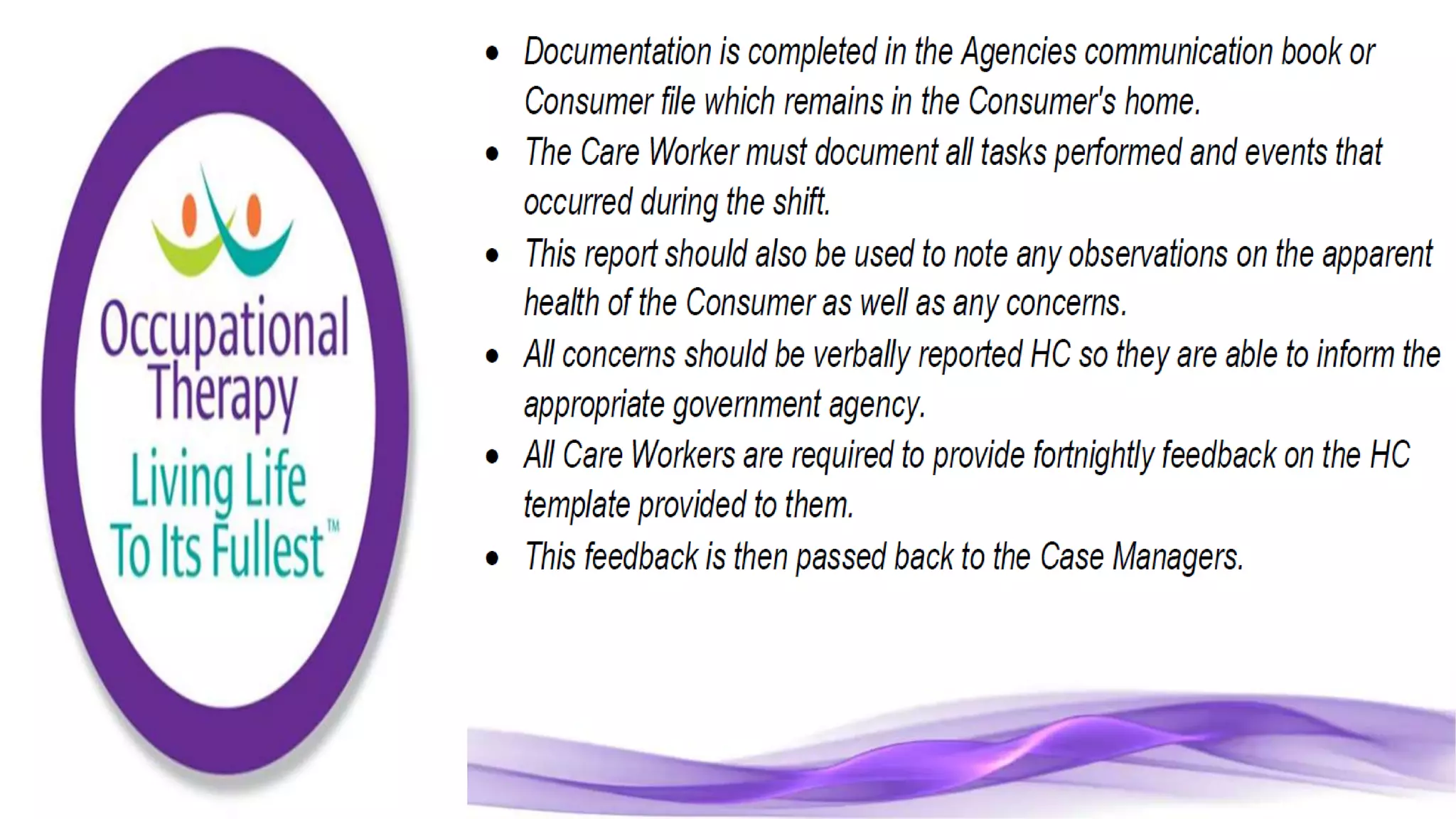 Community Care Worker part 2