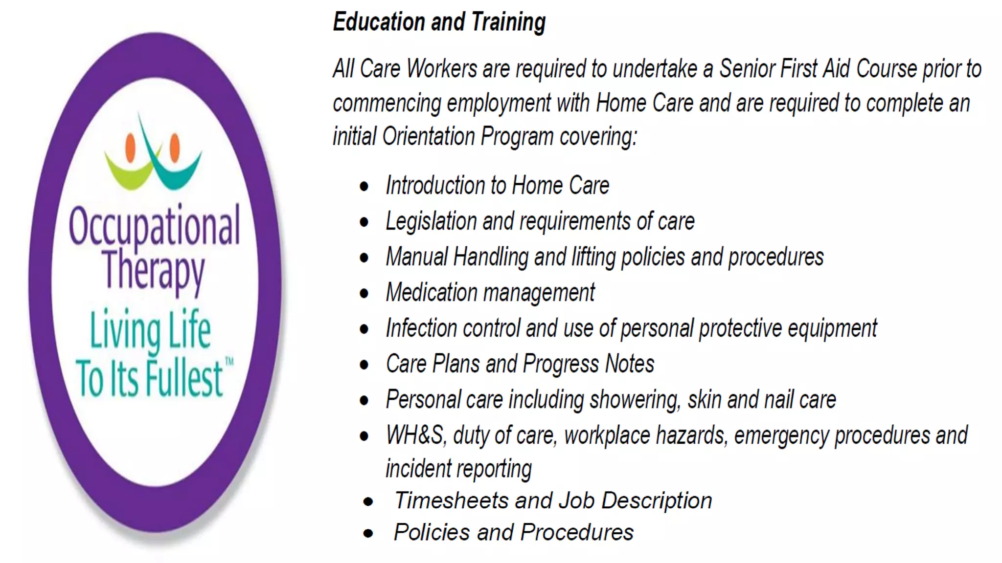 Community Care Worker part 2