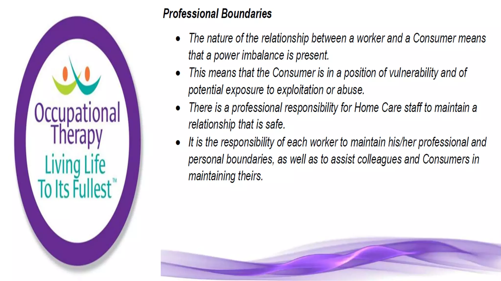 Community Care Worker part 2