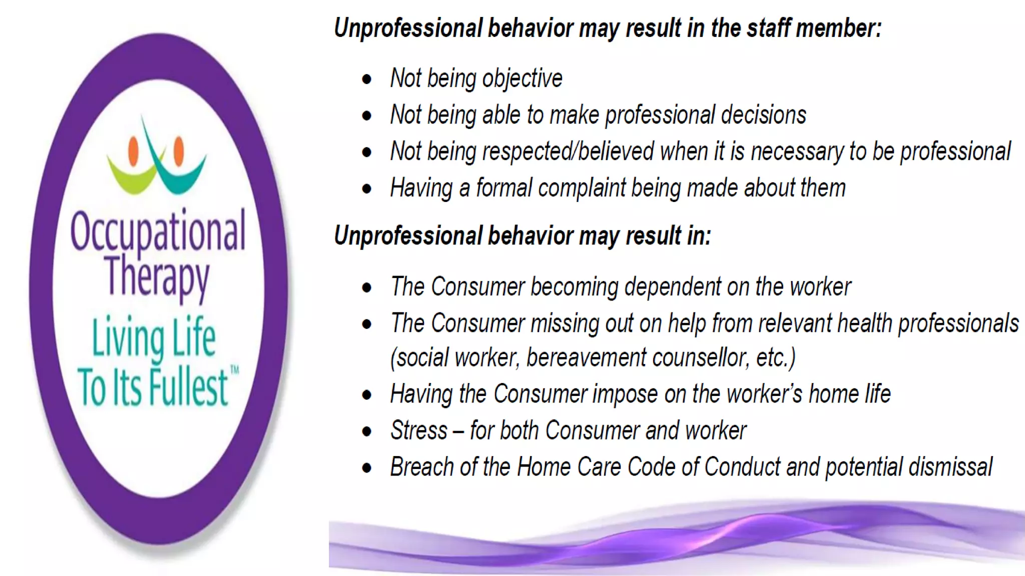 Community Care Worker part 2