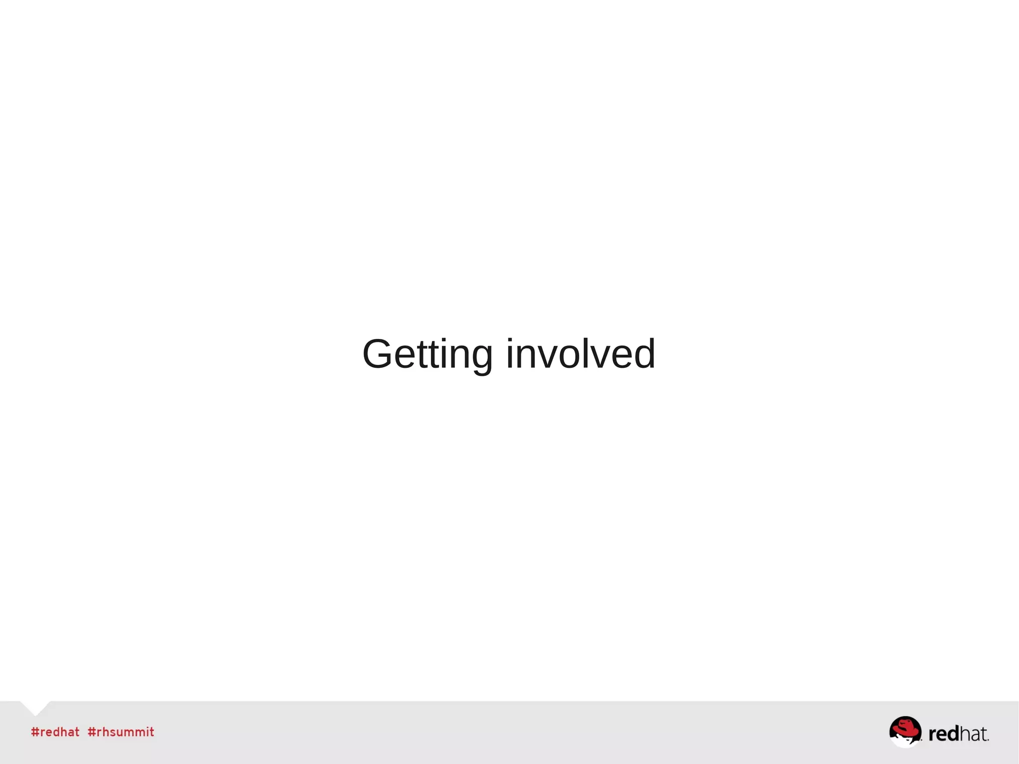 Getting involved
 