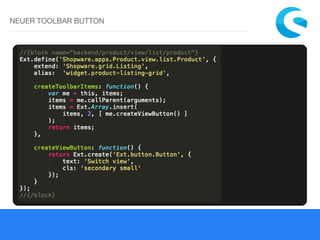 NEUER TOOLBAR BUTTON
 
