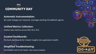 Application Monitoring with Amazon CloudWatch Application Signals | PDF
