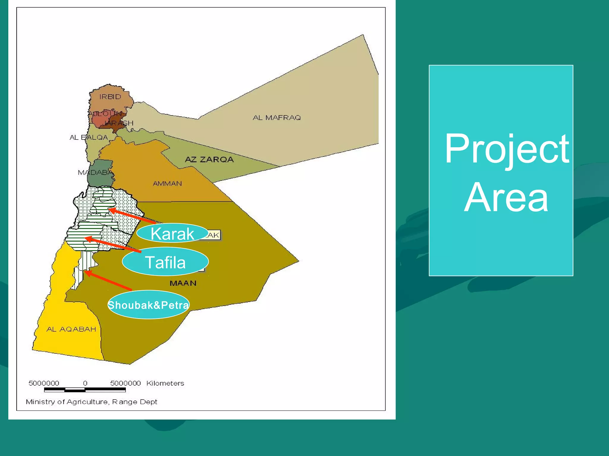Karak 
Tafila 
Shoubak&Petra 
Project 
Area 
 