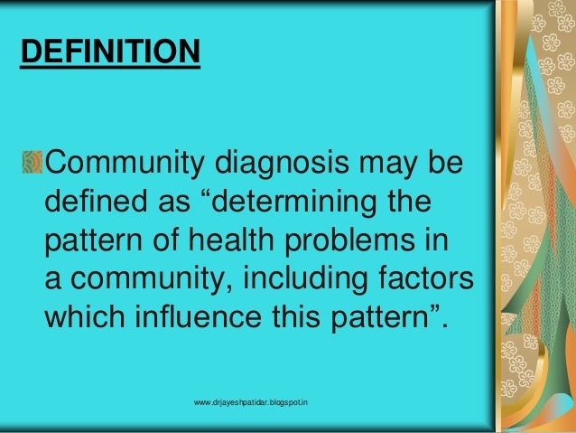 Community Diagnosis
