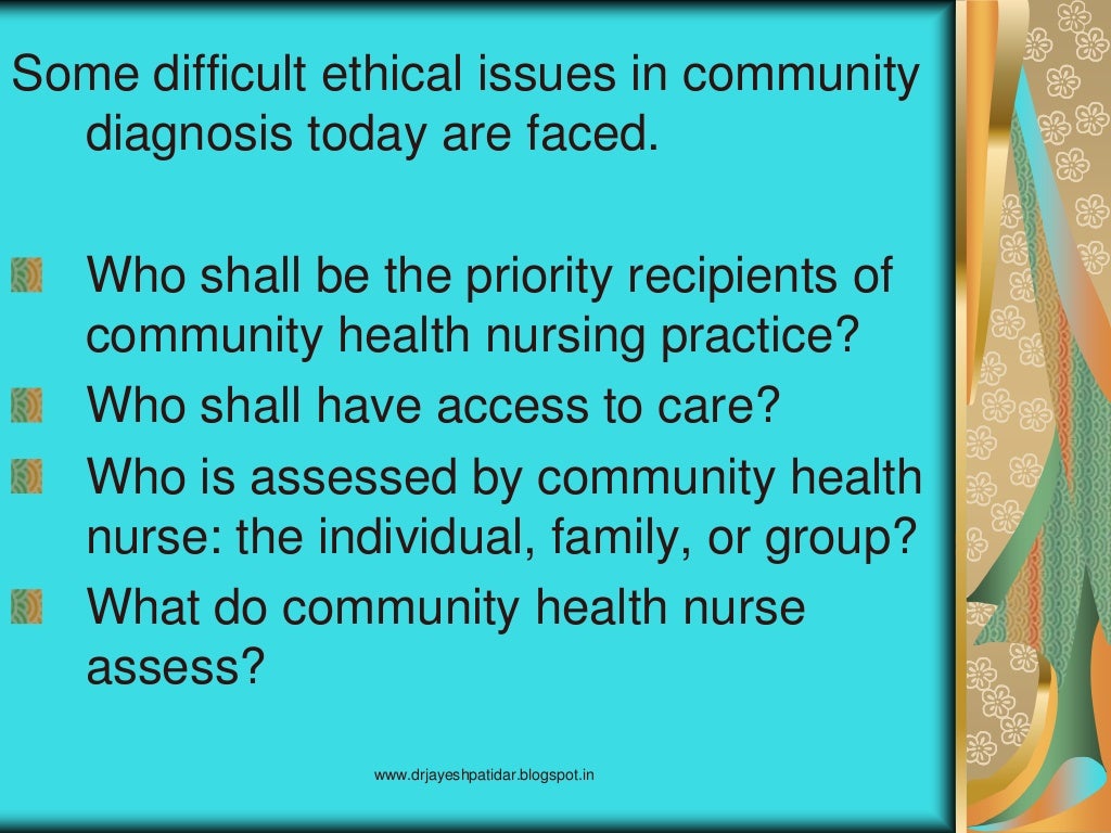Community diagnosis