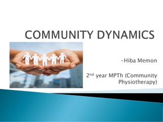 -Hiba Memon
2nd year MPTh (Community
Physiotherapy)
 