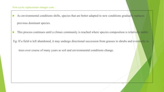 Non Cycle Example COMMUNITY DYNAMICS CHARACTERISTICS- CYCLIC AND NON-CYCLIC REPLACEMENT ...