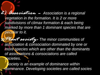 Natural Association Example Community ecology...1 | PPT