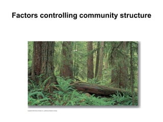 Factors controlling community structure
 