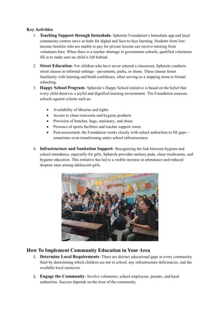 Unlocking Potential: Community Education for a Better Tomorrow | PDF