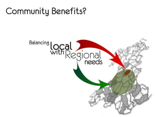 Community Benefits?

     Balancing
                 local
                 with Regional
                          needs
 