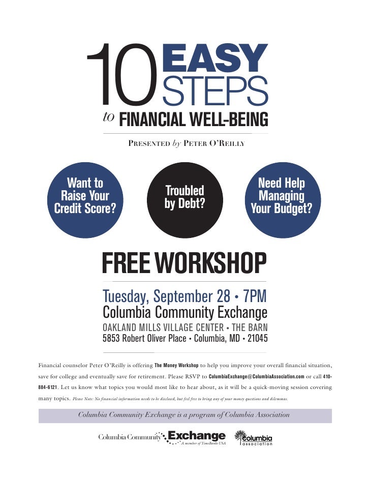 Columbia Community Exchange Financial Seminar