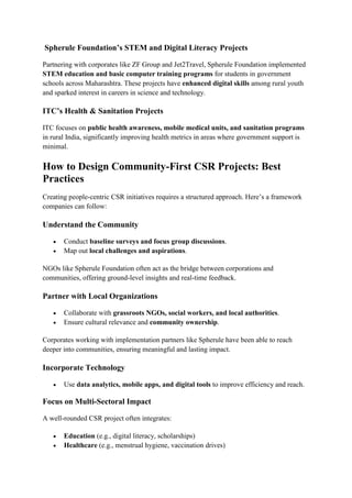 Pc Csr Project Community First: CSR Projects That Put People at the Center | PDF