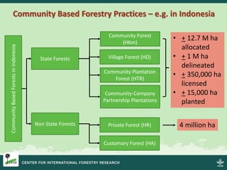 Community forestry and forest stewardship