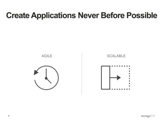 4
Create Applications Never Before Possible
AGILE SCALABLE
 