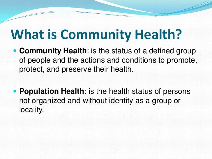 Community Health community-health